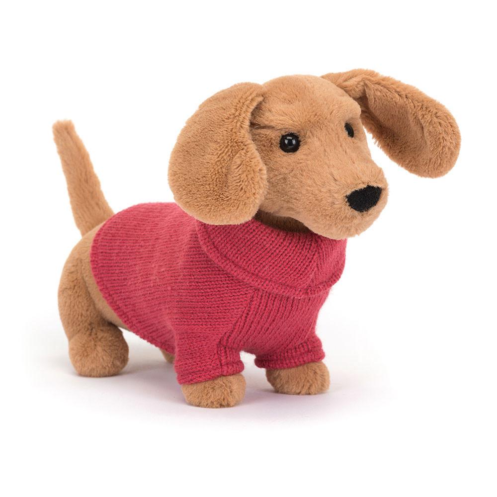 Perros Jellycat Sweater Sausage Dog 6.3in x 2.8in x 9.4in Marrones  Ecuador |  ZSXUN3940