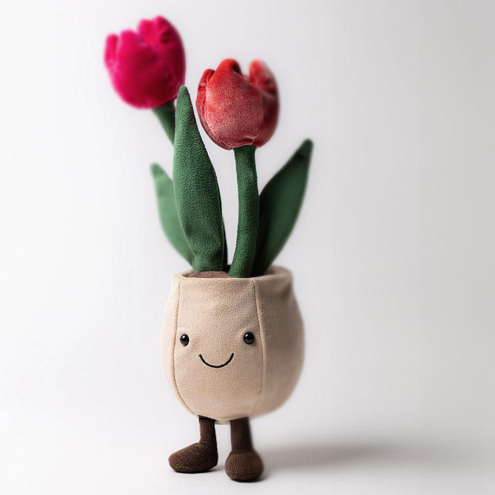Plant Jellycat Amuseables Tulip Pot 30cm x 11cm x 11cm Rojas  Ecuador |  VXMIG7526