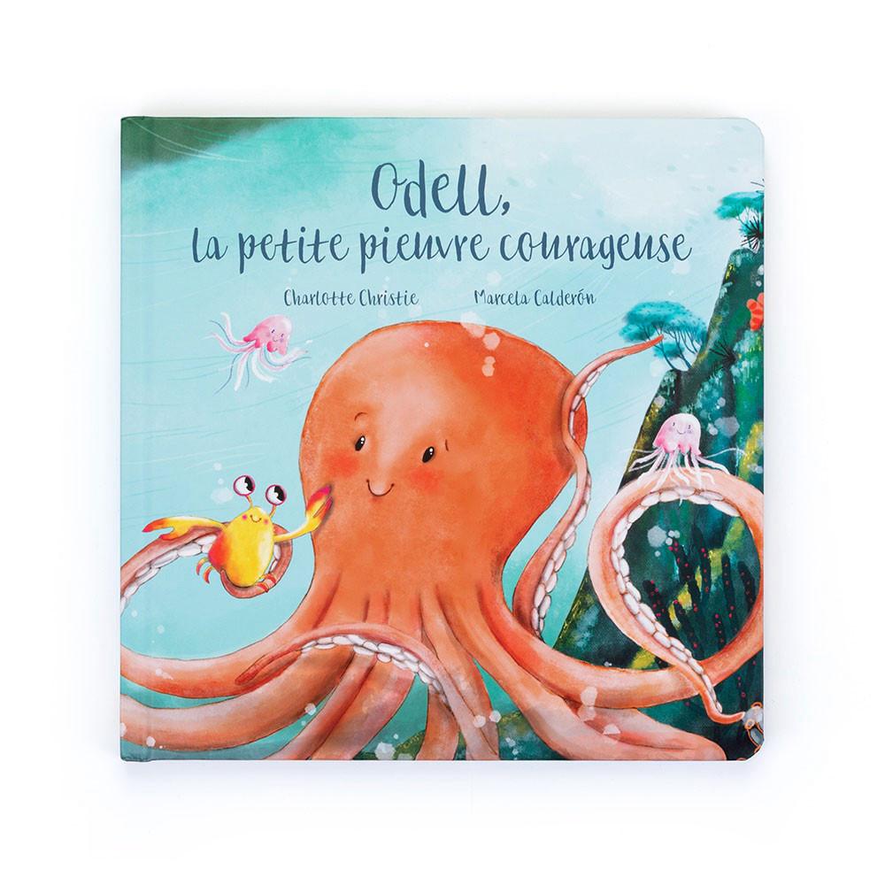 Story Books Jellycat Odell, La Petite Pieuvre Courageuse Livre 23cm x 23cm x 2cm Naranjas  Ecuador |  PTQGR1298