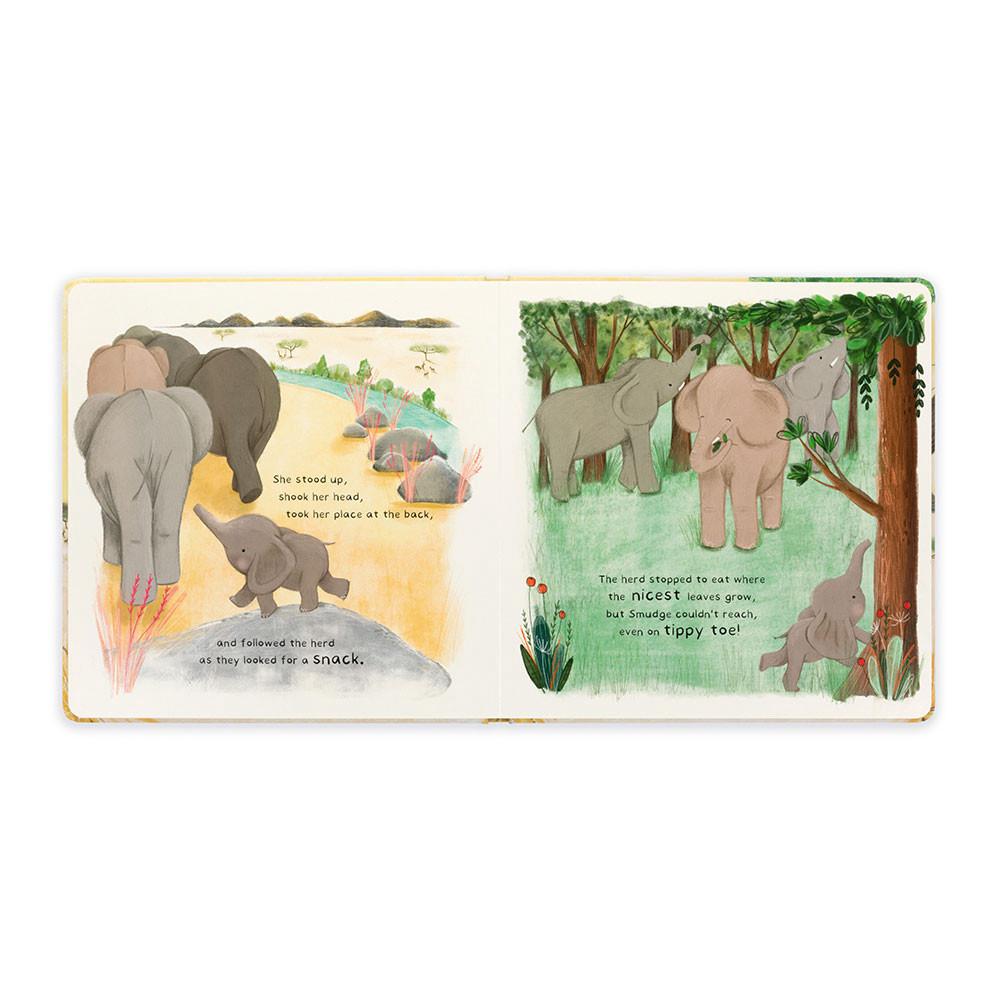 Story Books Jellycat Smudge the Littlest Elephant Book 23cm x 23cm x 2cm Gris  Ecuador |  EJYLG3028