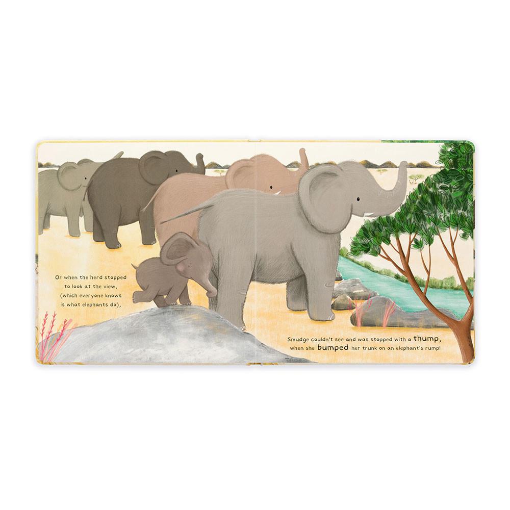 Story Books Jellycat Smudge the Littlest Elephant Book 23cm x 23cm x 2cm Gris  Ecuador |  EJYLG3028