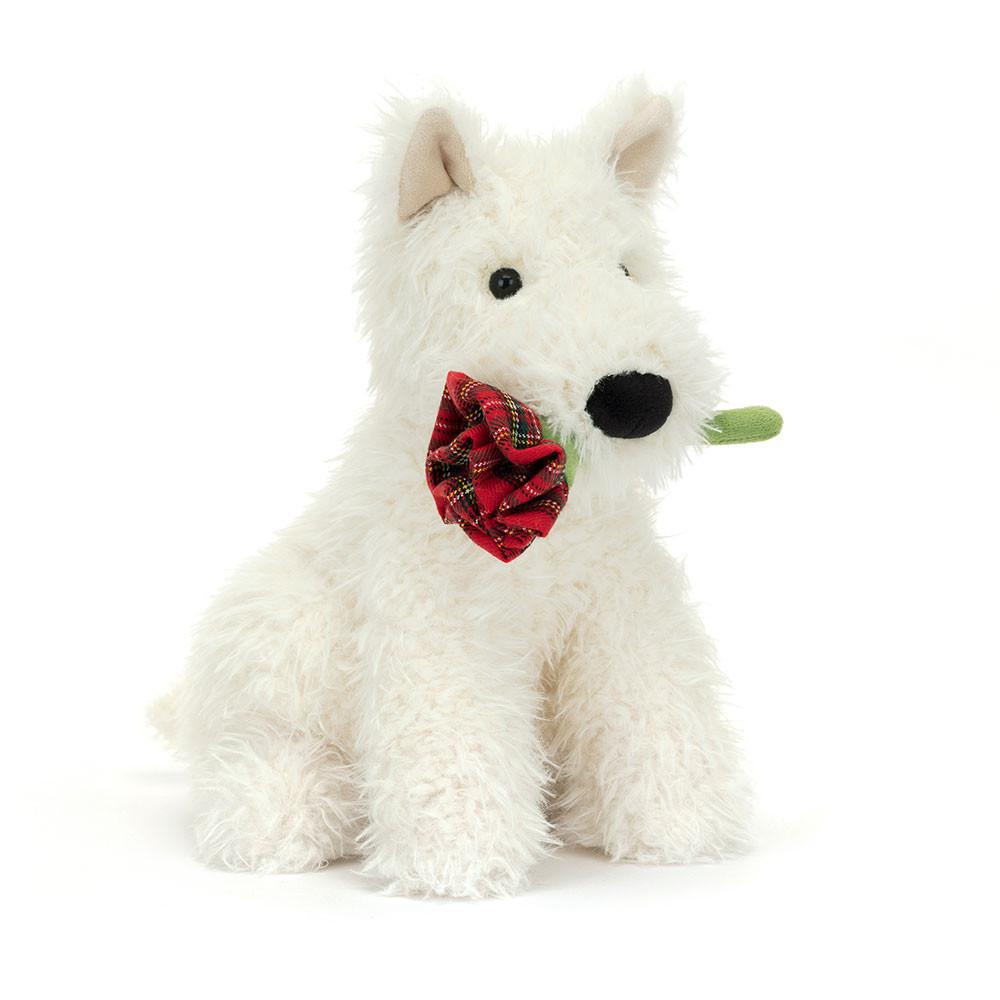 Valentine\'s Day Jellycat Munro Scottie Dog \'Love You\' 25cm x 12cm x 23cm Blancas  Ecuador |  JAQEH2960