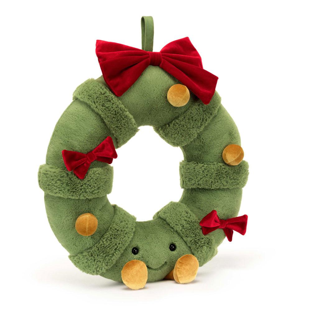 Woodland Jellycat Amuseables Decorated Christmas Wreath 44cm x 37cm x 9cm Verde  Ecuador |  KUVLZ0974
