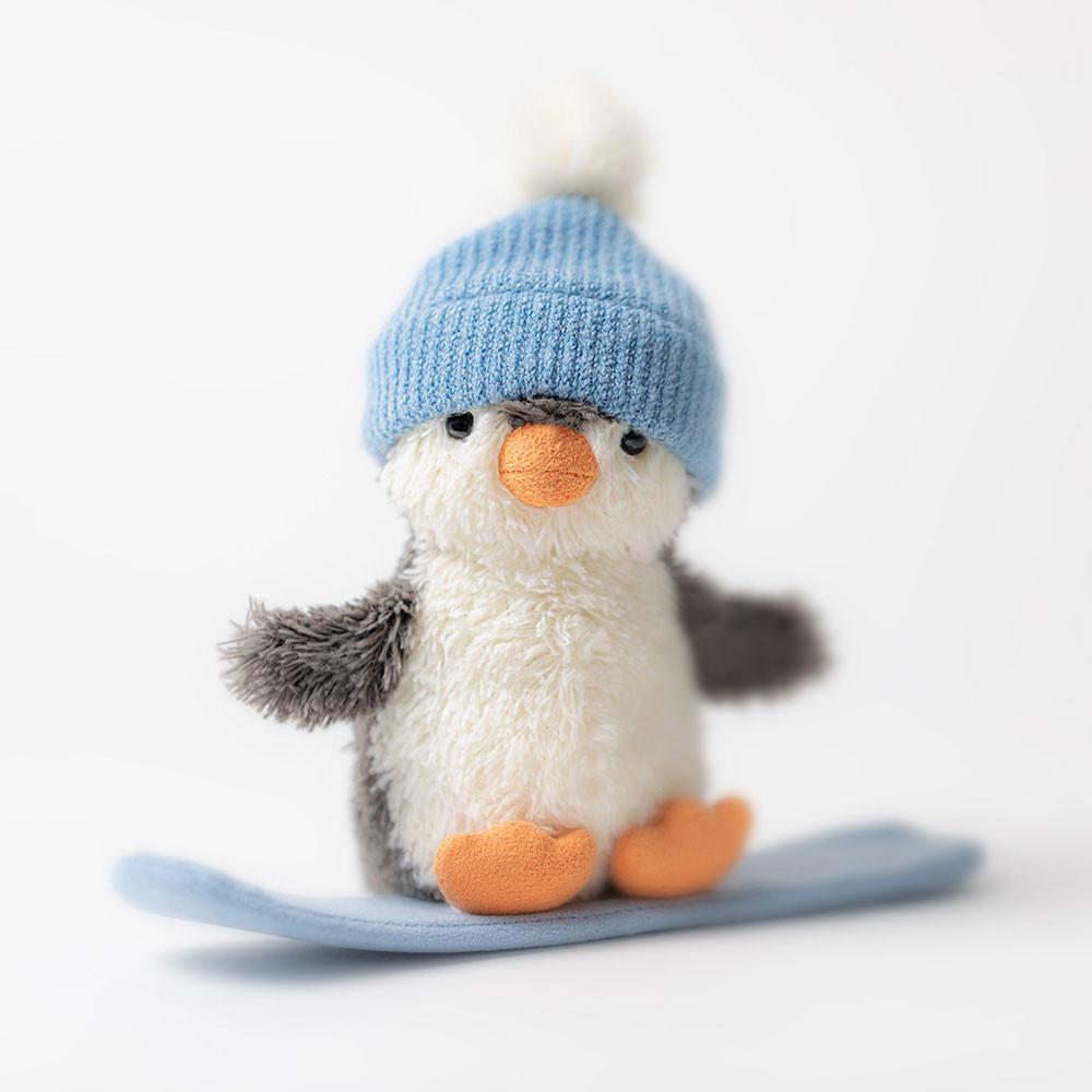 Ártico Y Antártida Jellycat Peanut Penguin Snowboarding 12cm x 18cm x 4cm Negras  Ecuador |  NYRFX6172