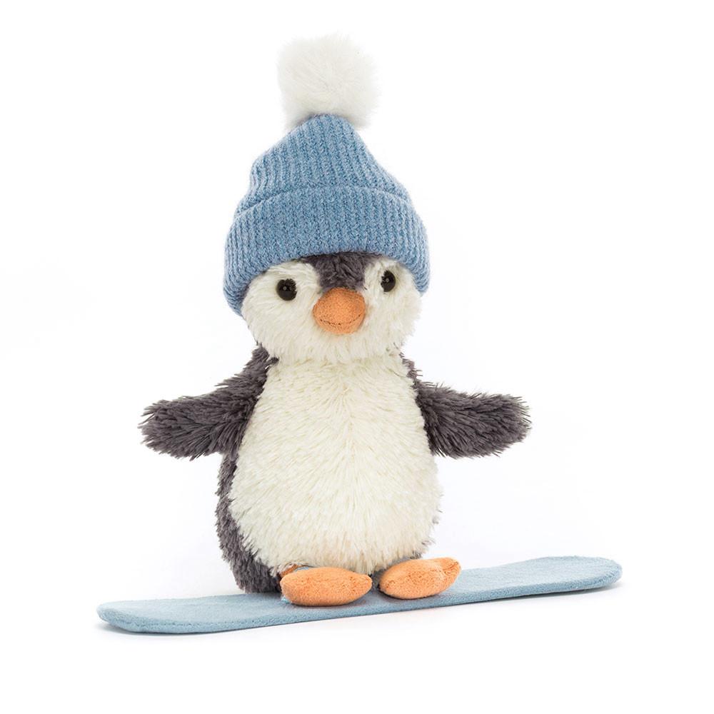 Ártico Y Antártida Jellycat Peanut Penguin Snowboarding 12cm x 18cm x 4cm Negras  Ecuador |  NYRFX6172